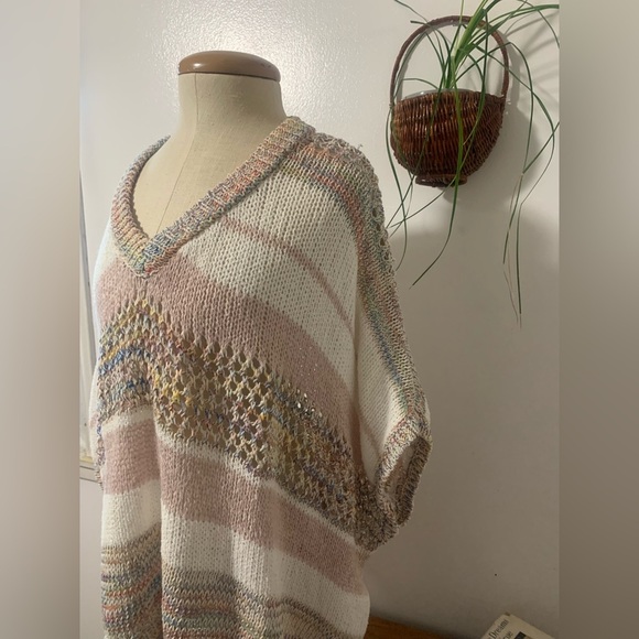 Anthropologie Akemi + Kin - One Size Kimono Cocoon Open Knit Poncho - Picture 8 of 15